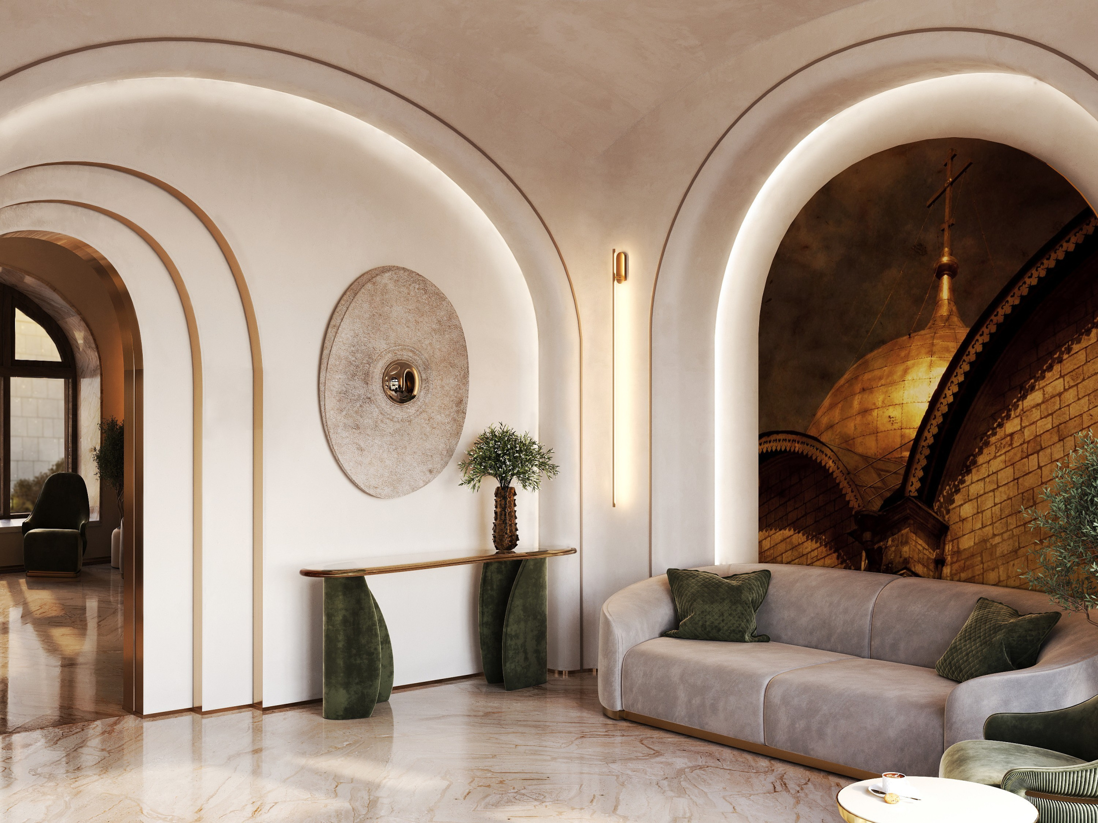 Консоль и дверь